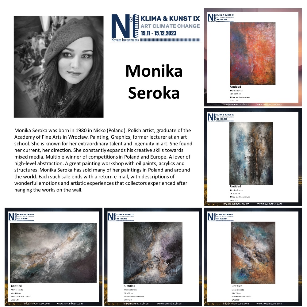 Abstract art exhibition on climate change, featured in a magazine
