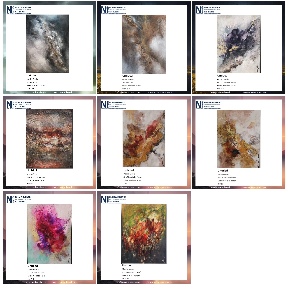 Abstract art exhibition on climate change, featured in a magazine