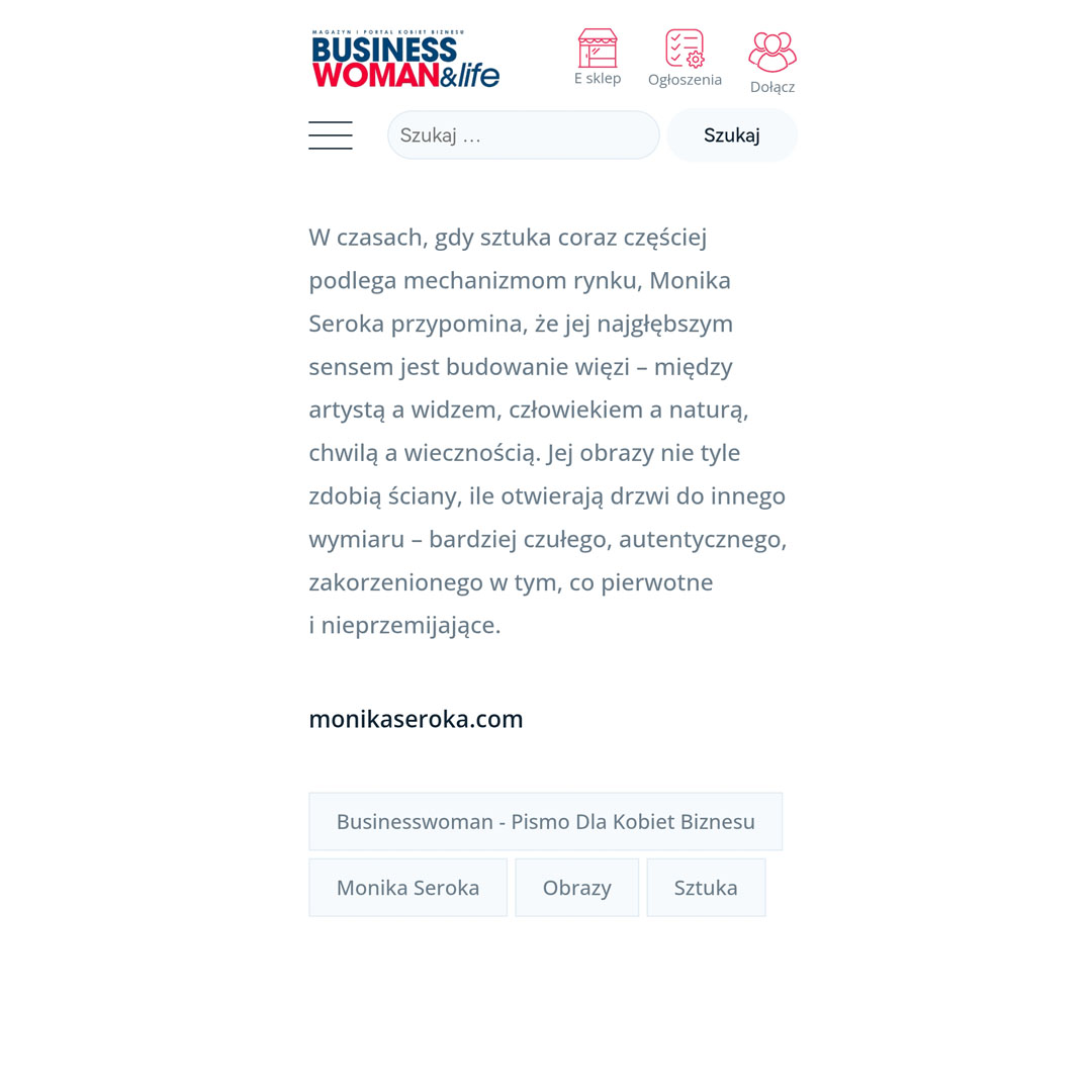 Abstract nature paintings in a magazine article on art and charity auction